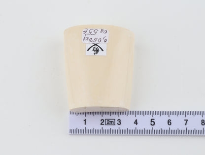 White mammoth ivory segment
