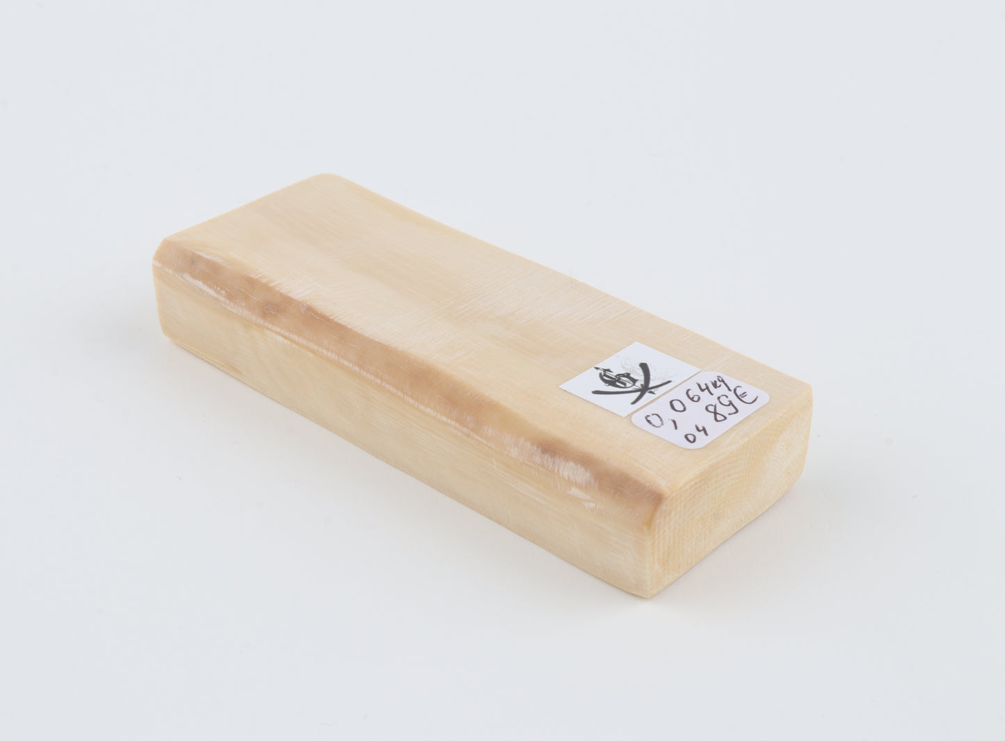 White mammoth ivory segment