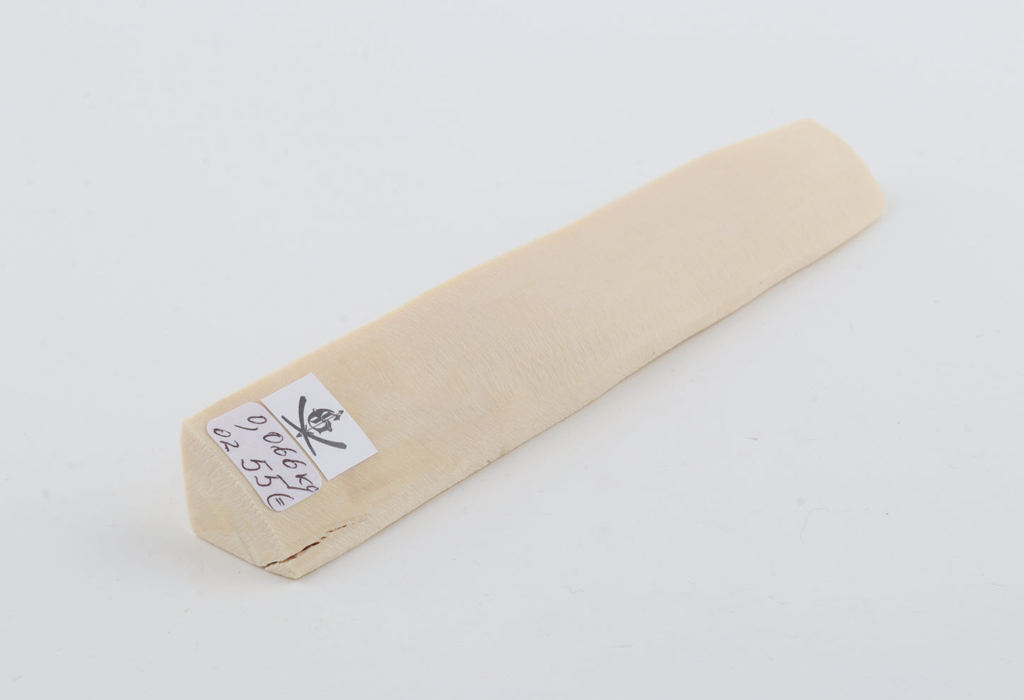 White mammoth ivory segment