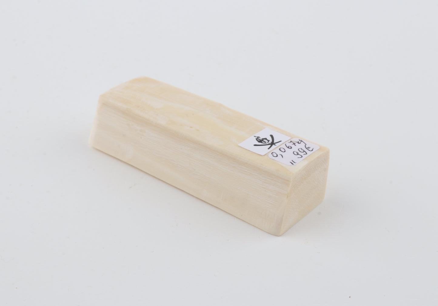 White mammoth ivory segment
