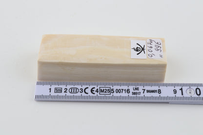 White mammoth ivory segment