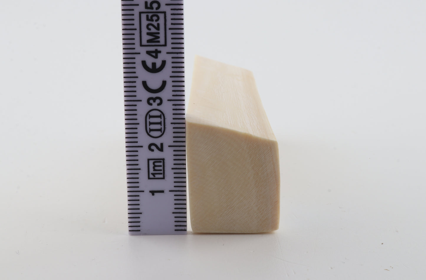 White mammoth ivory segment