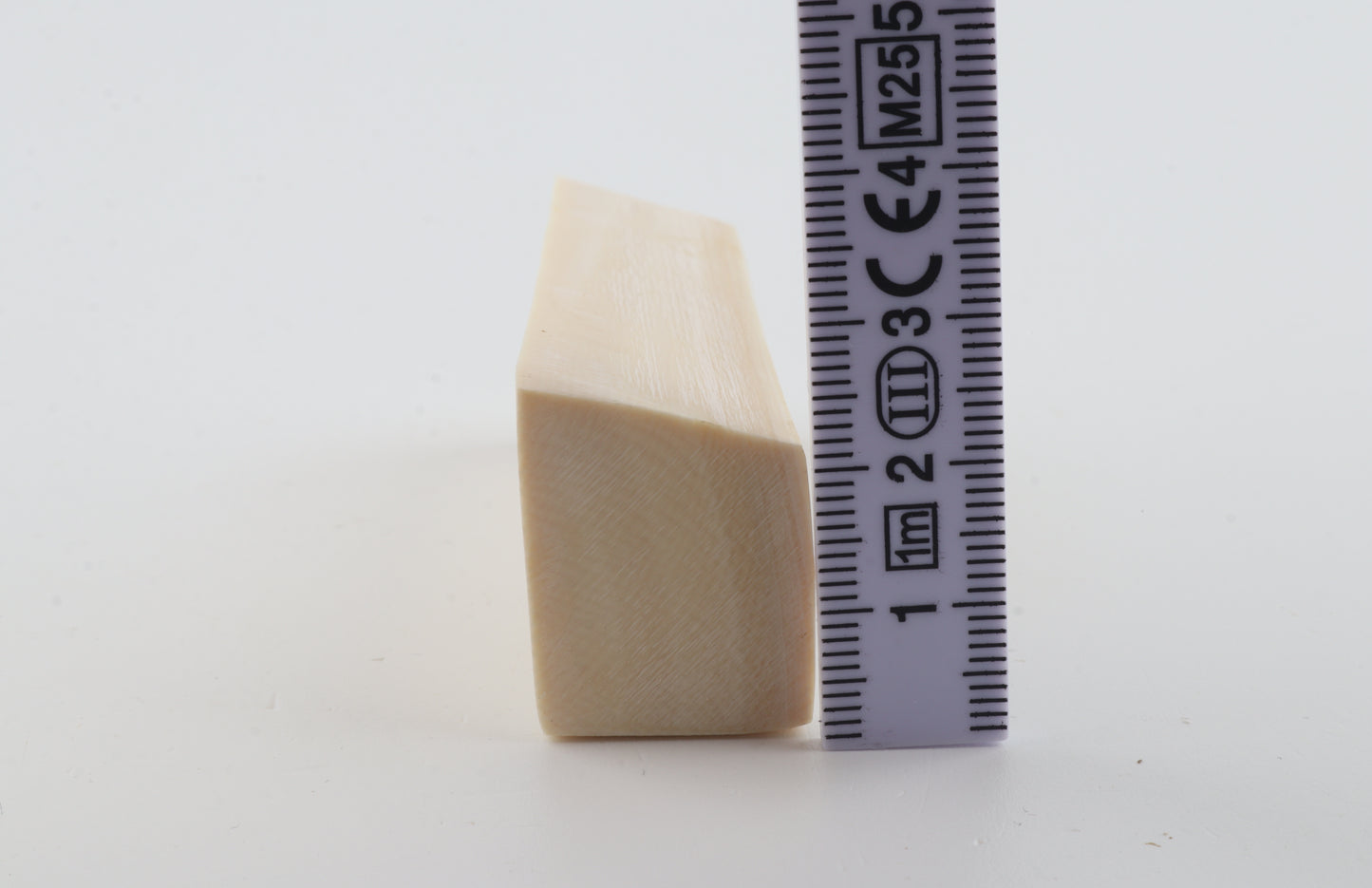 White mammoth ivory segment