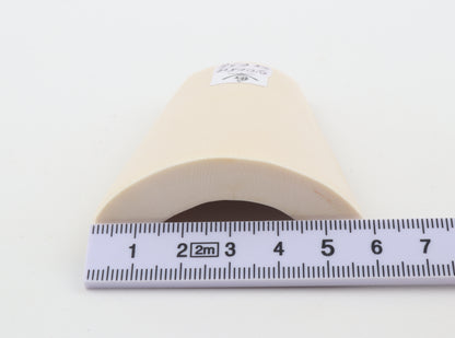 White mammoth ivory segment