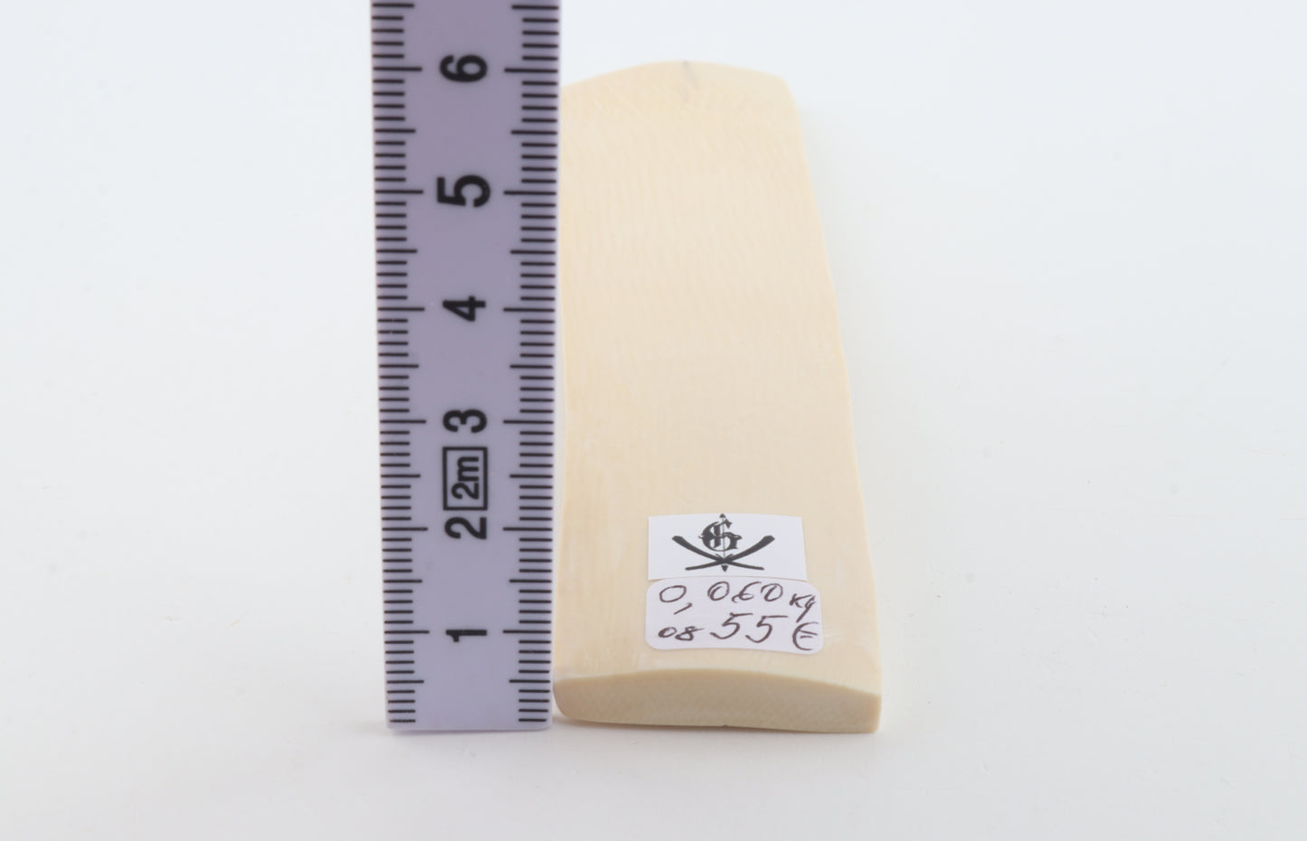 White mammoth ivory segment