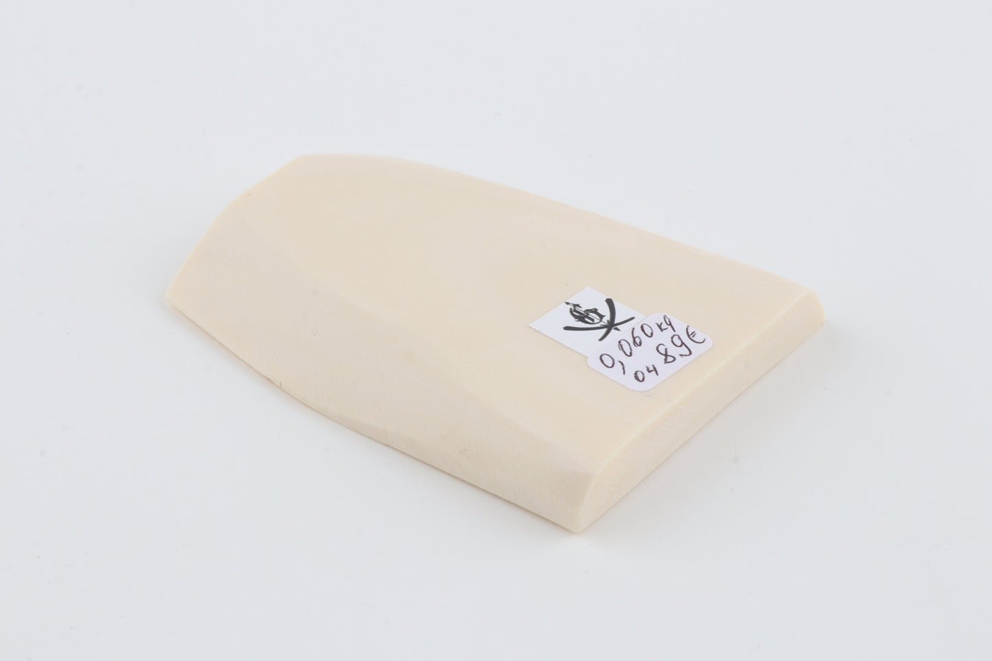 White mammoth ivory segment