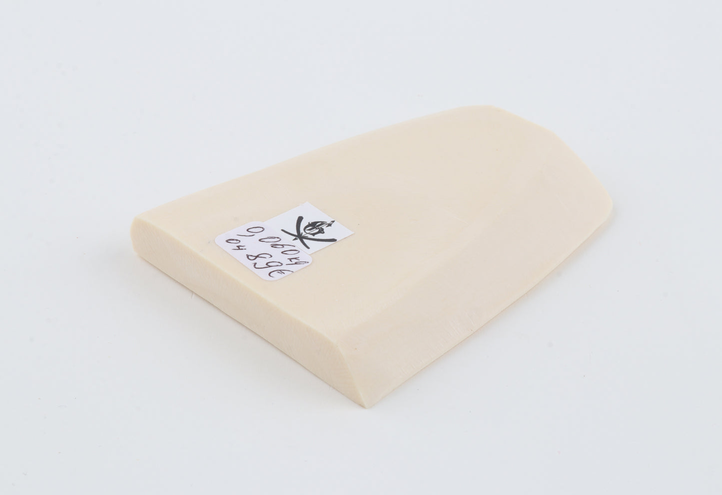 White mammoth ivory segment