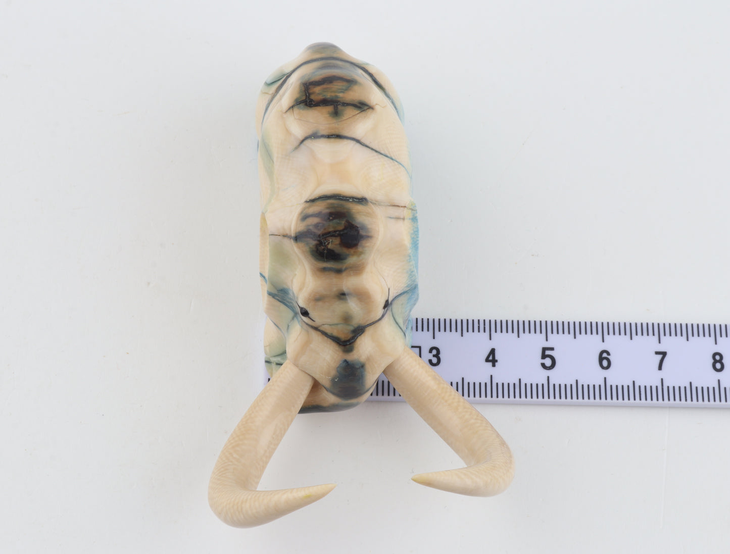 Hand-carved woolly mammoth figurine