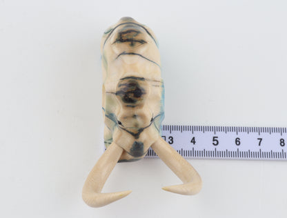 Hand-carved woolly mammoth figurine