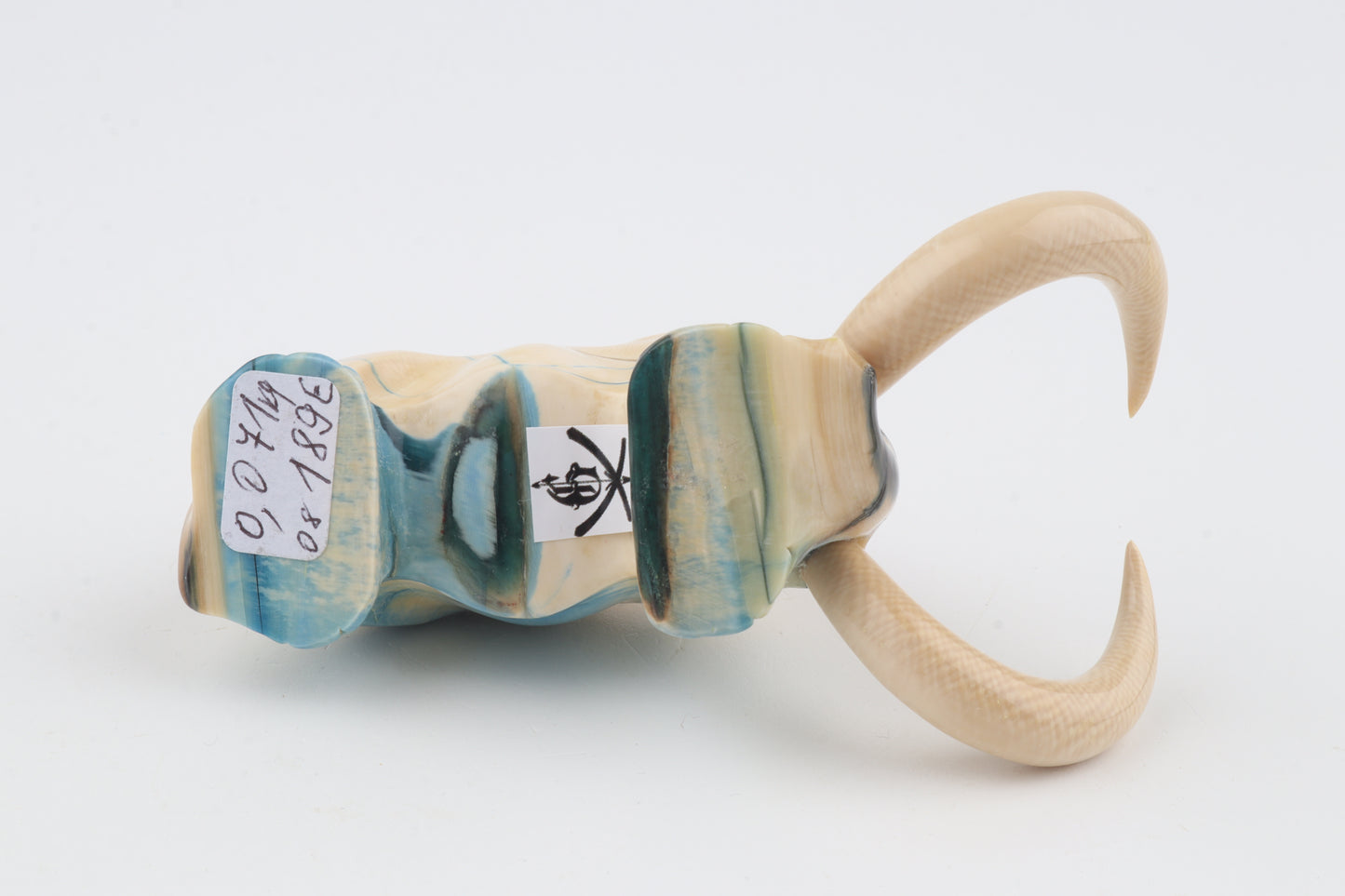 Hand-carved woolly mammoth figurine