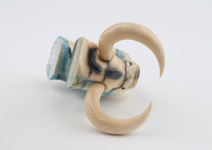 Hand-carved woolly mammoth figurine