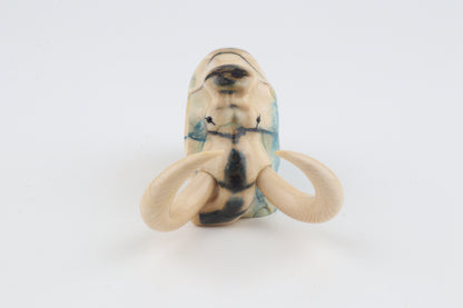 Hand-carved woolly mammoth figurine