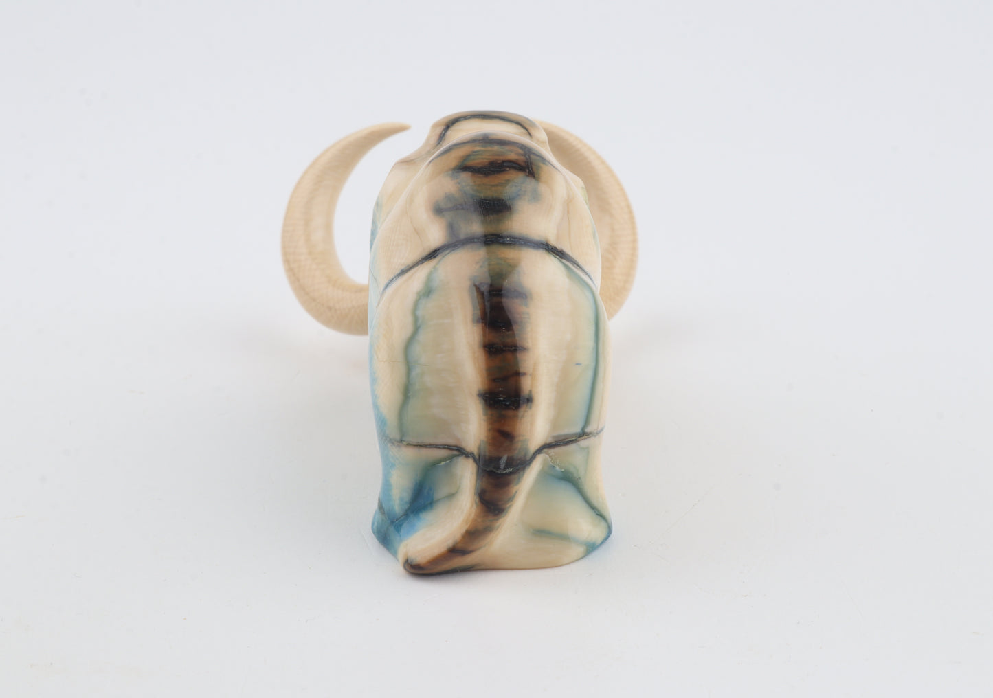 Hand-carved woolly mammoth figurine