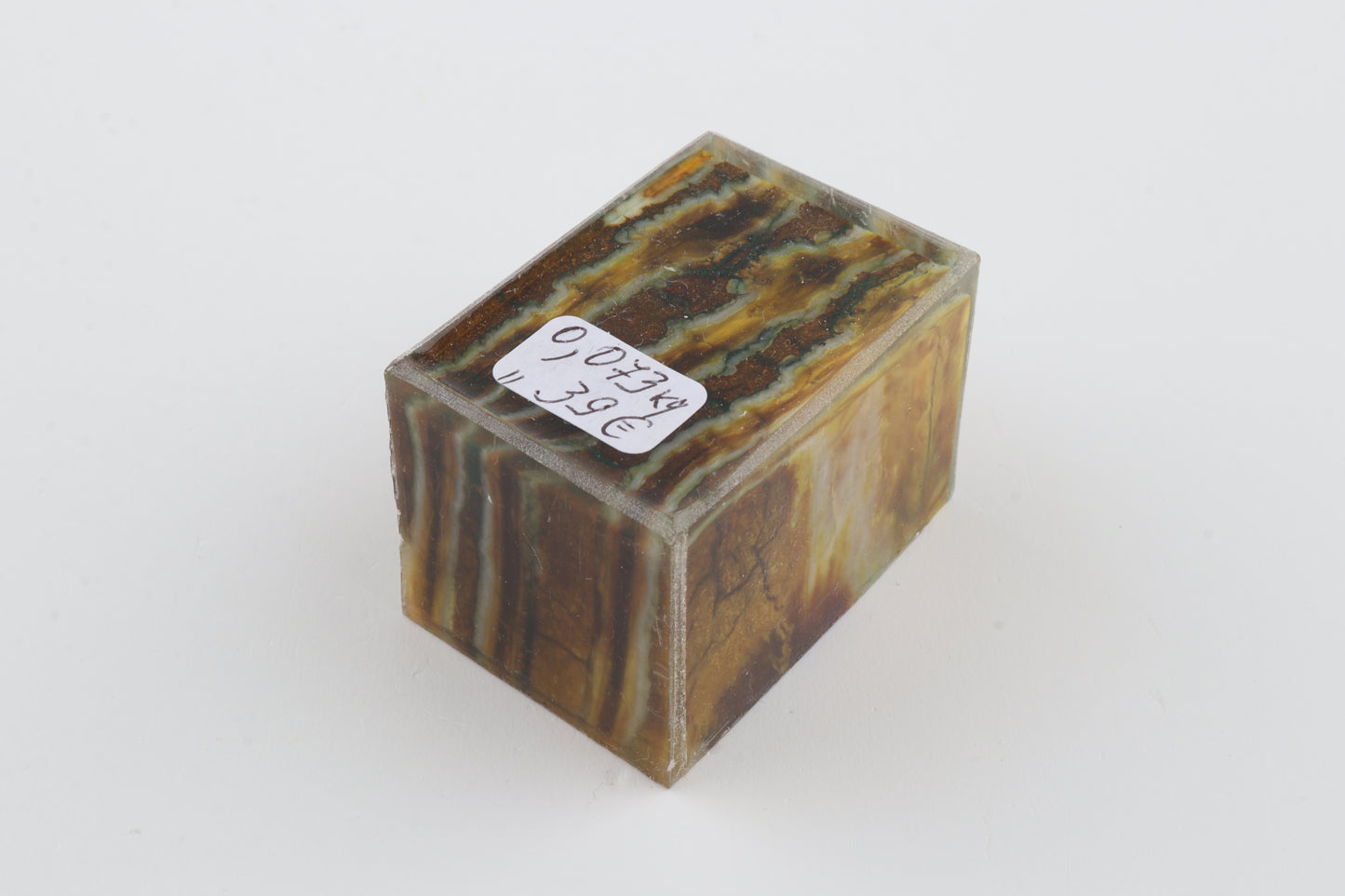 Stabilized mammoth molar piece