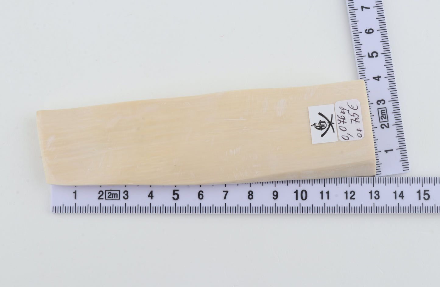 White mammoth ivory segment