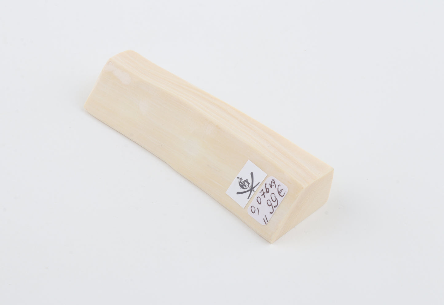 White mammoth ivory segment