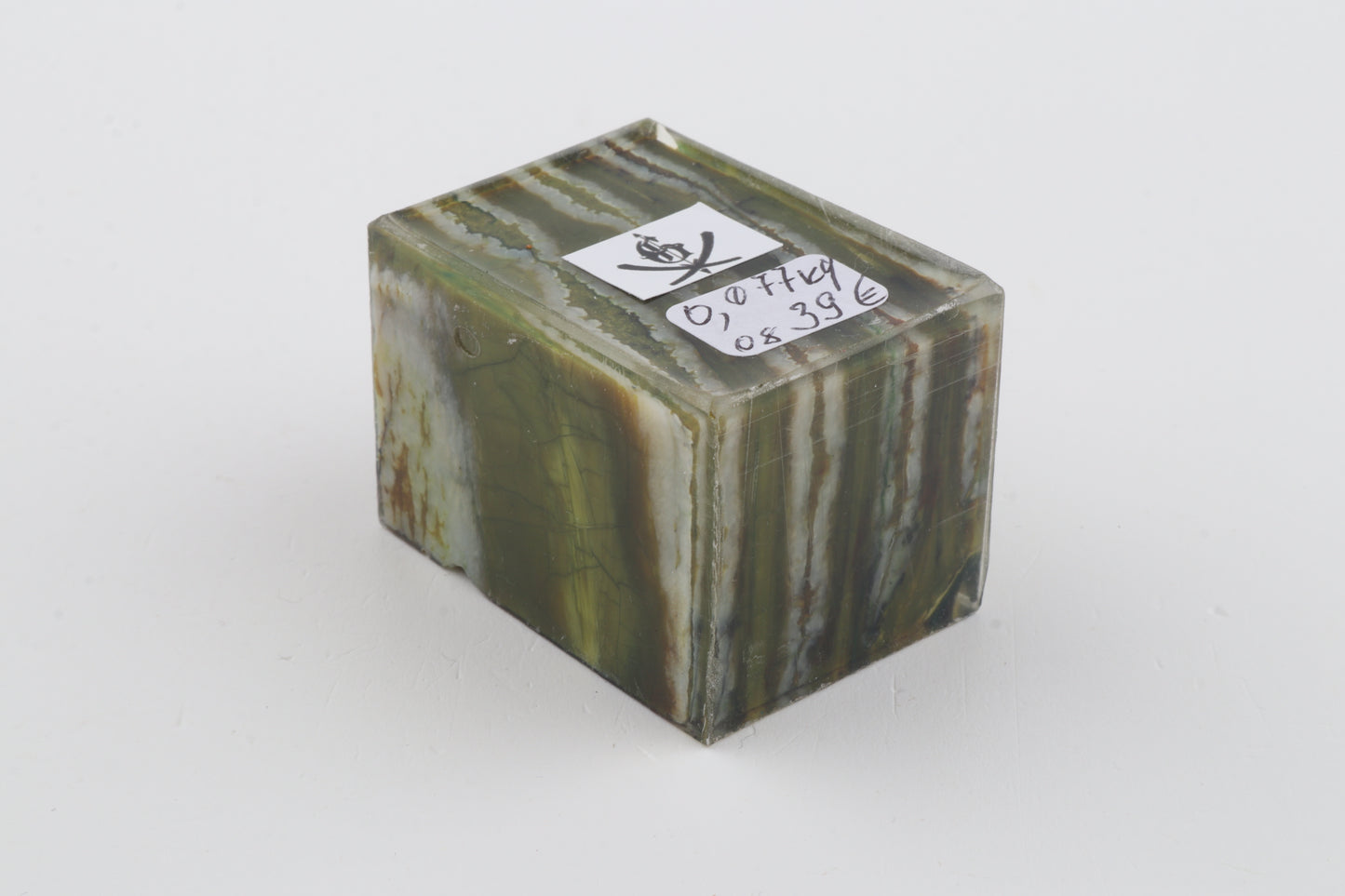 Stabilized mammoth molar piece