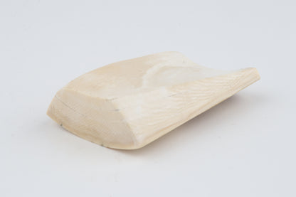 White-beige mammoth ivory piece