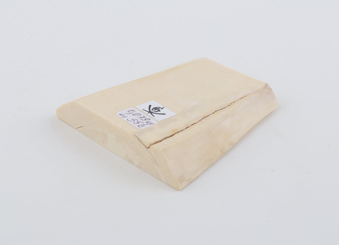 White mammoth ivory segment