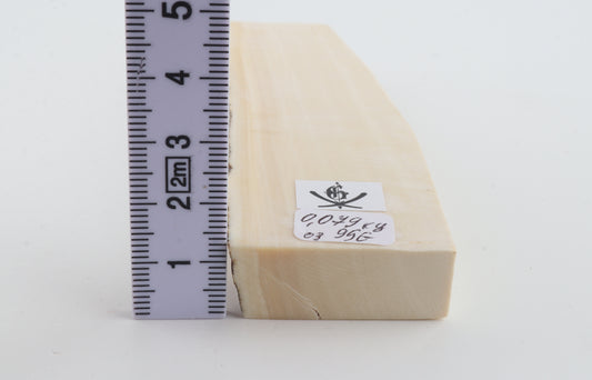 White mammoth ivory segment