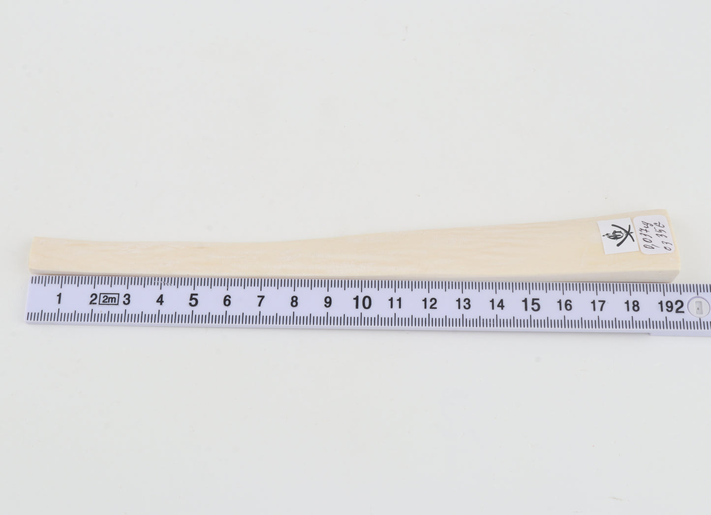 White mammoth ivory piece