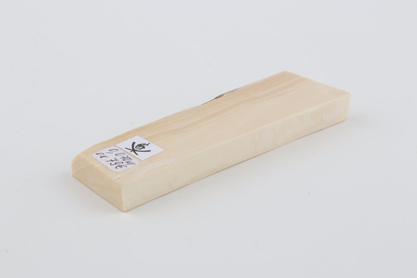 White mammoth ivory segment