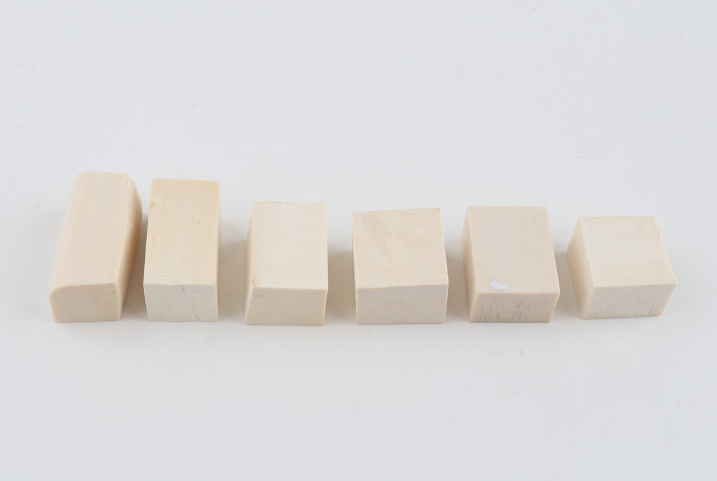White mammoth ivory pieces
