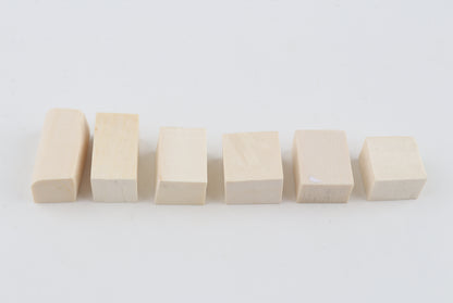 White mammoth ivory pieces