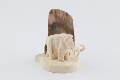 Carved woolly mammoth figurine