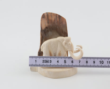 Carved woolly mammoth figurine