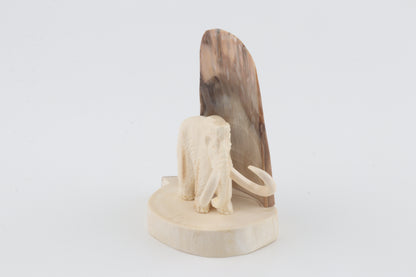 Carved woolly mammoth figurine