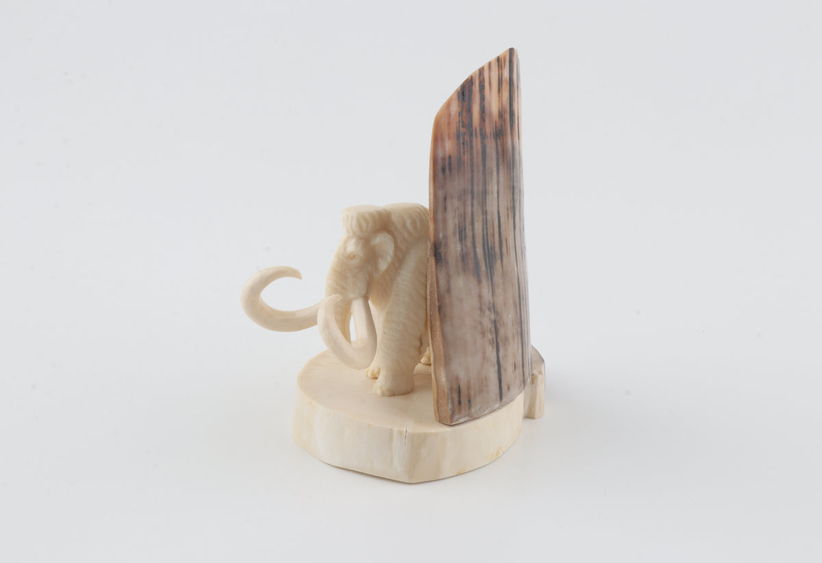 Carved woolly mammoth figurine