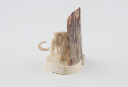 Carved woolly mammoth figurine