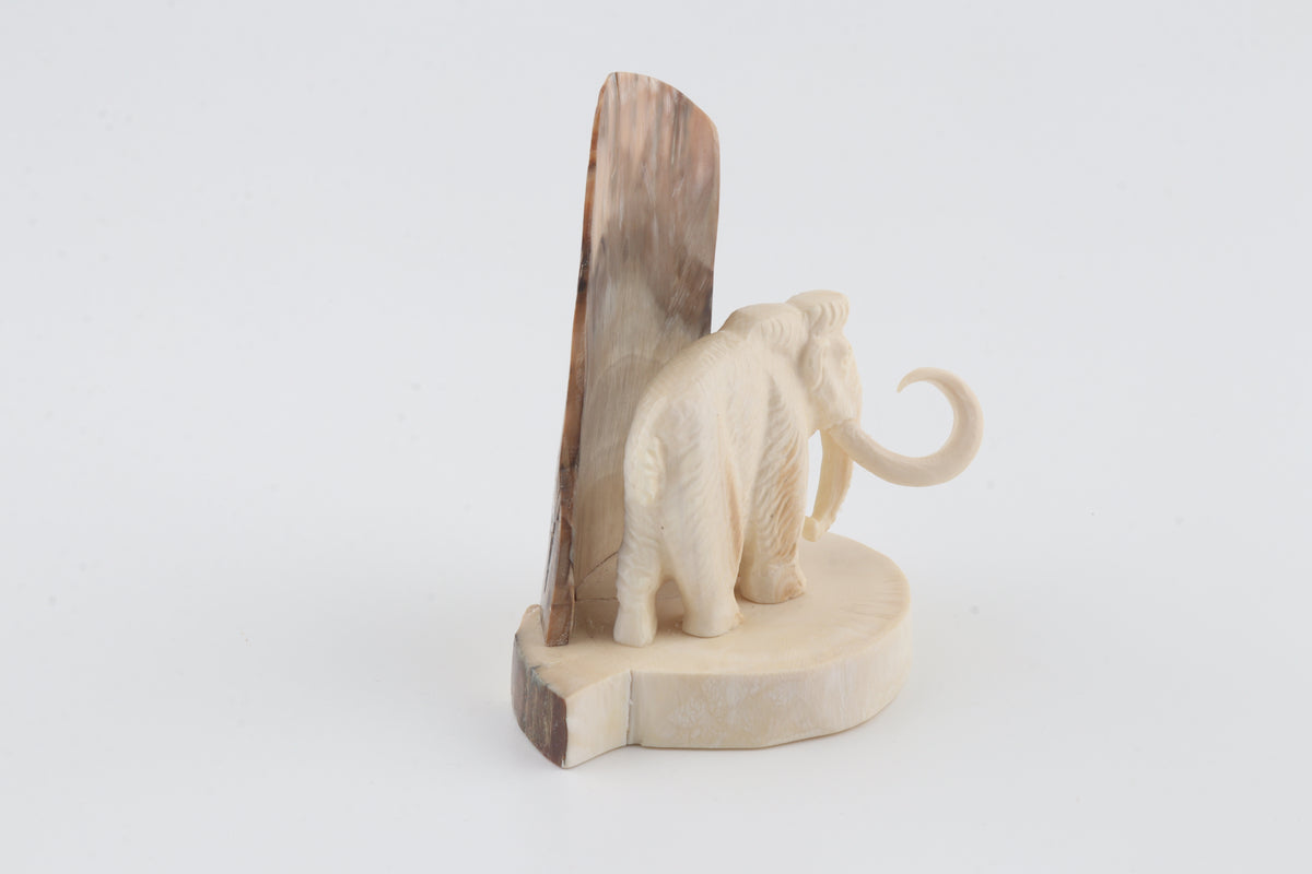Carved woolly mammoth figurine