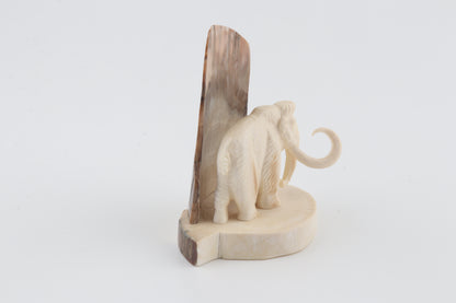 Carved woolly mammoth figurine