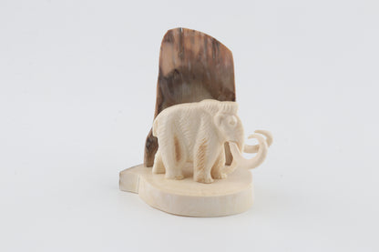 Carved woolly mammoth figurine