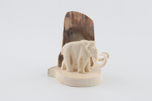 Carved woolly mammoth figurine