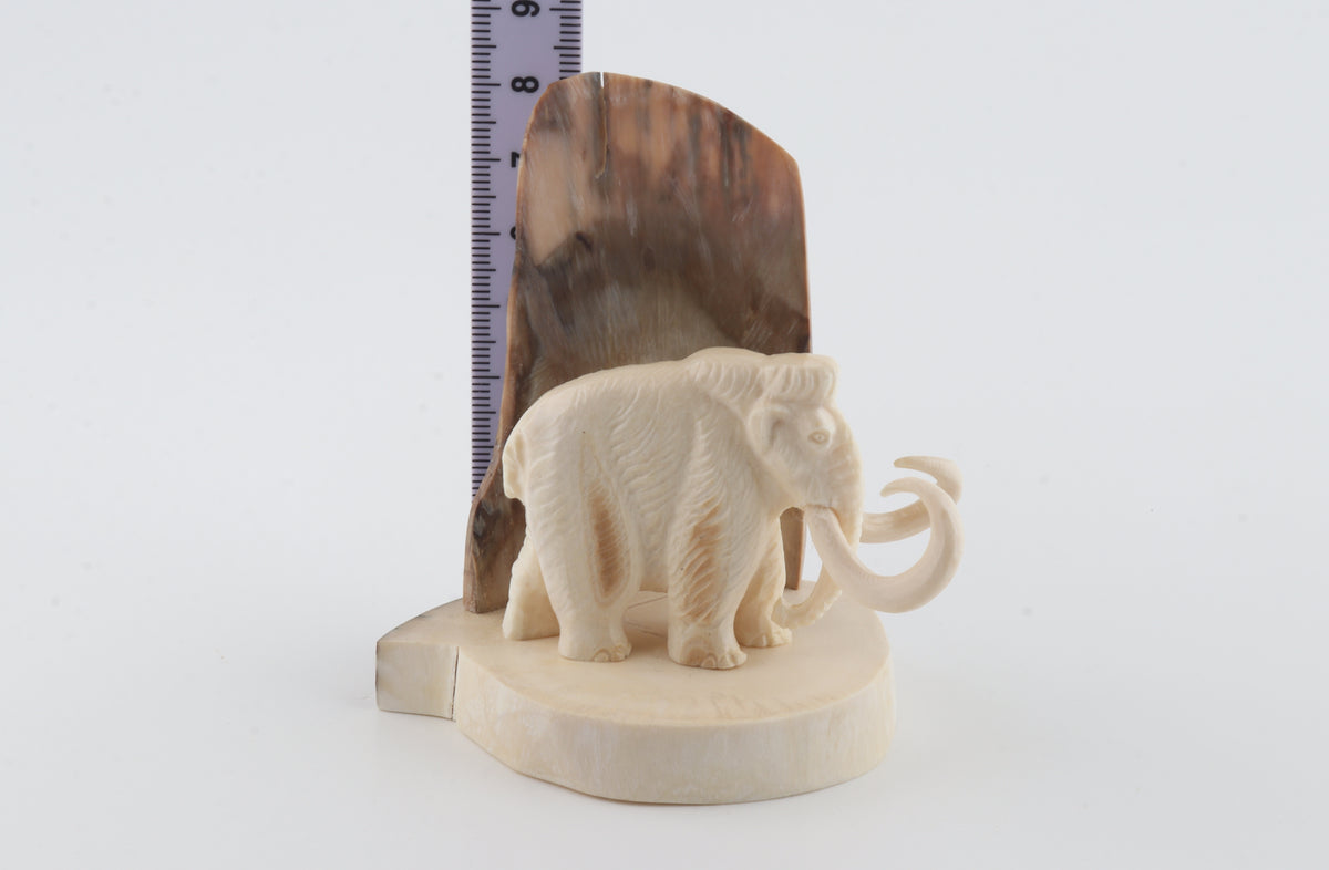 Carved woolly mammoth figurine