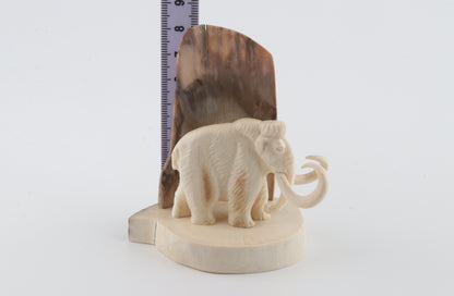 Carved woolly mammoth figurine