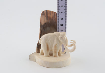 Carved woolly mammoth figurine