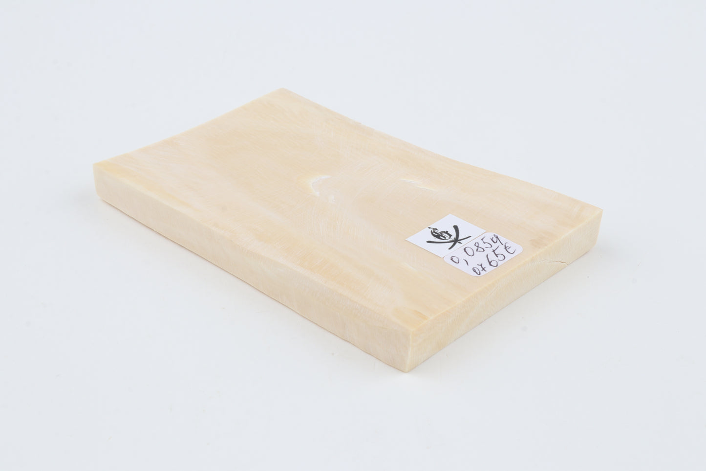 White mammoth ivory segment