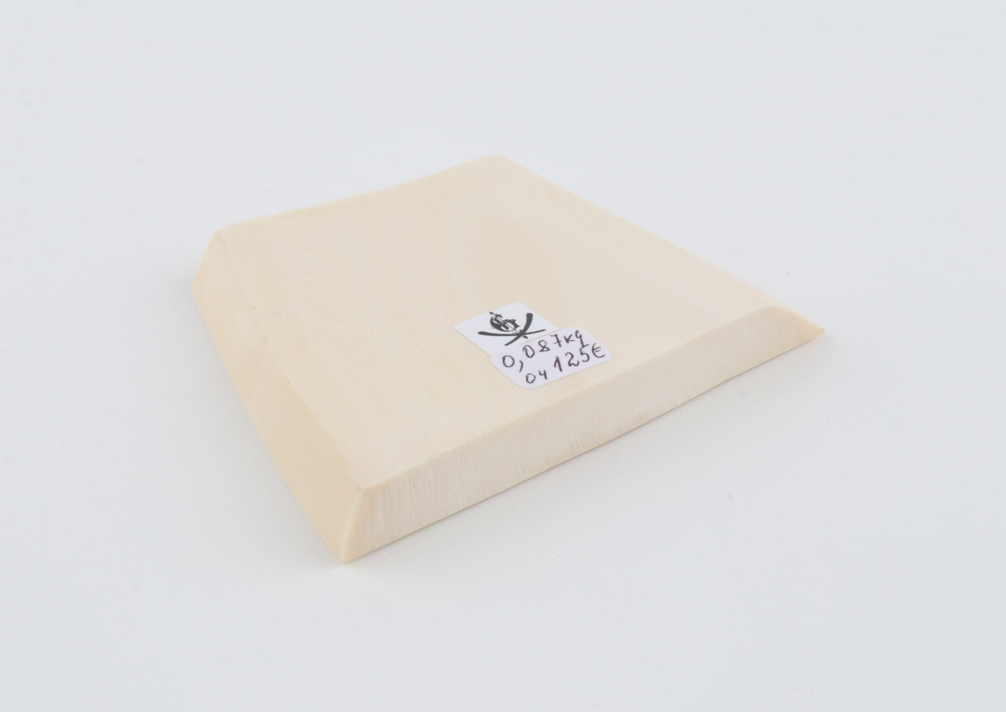 White mammoth ivory segment