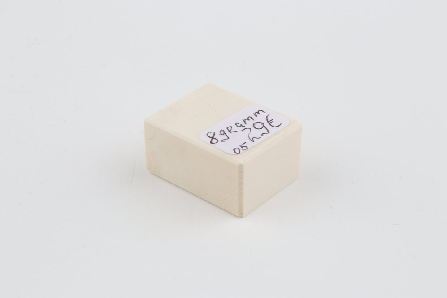 White mammoth ivory segment