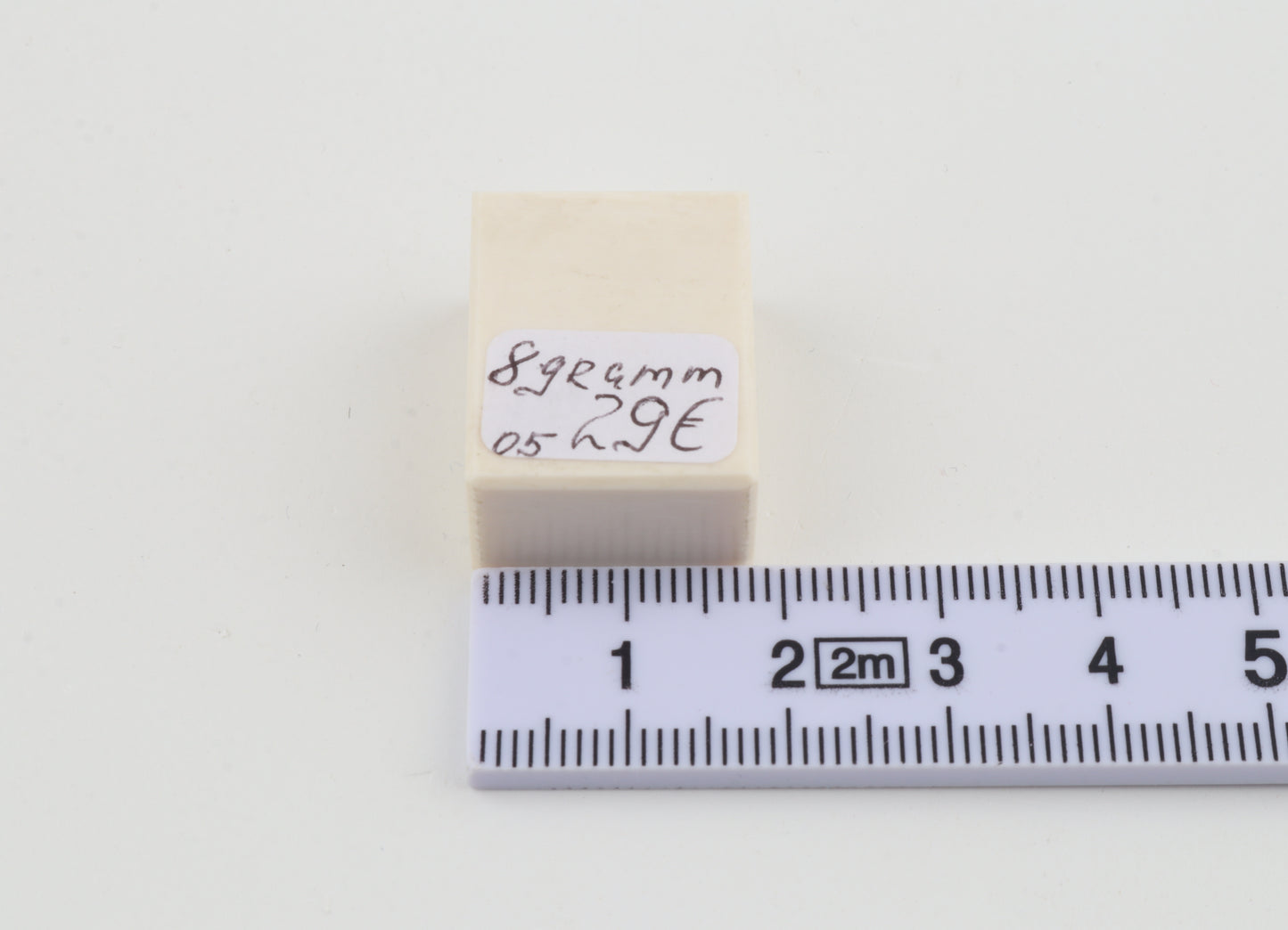 White mammoth ivory segment