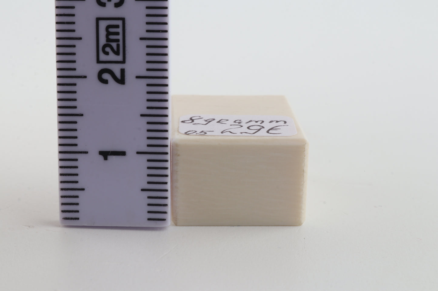 White mammoth ivory segment