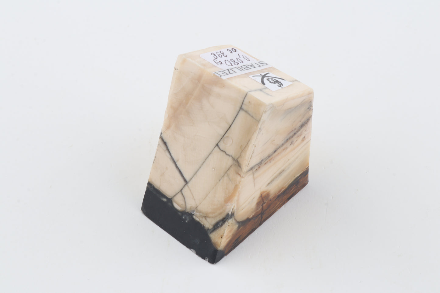 Stabilized mammoth ivory piece