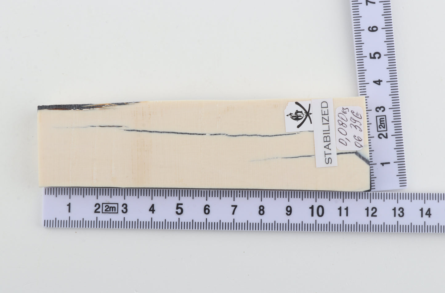 Stabilised mammoth ivory piece