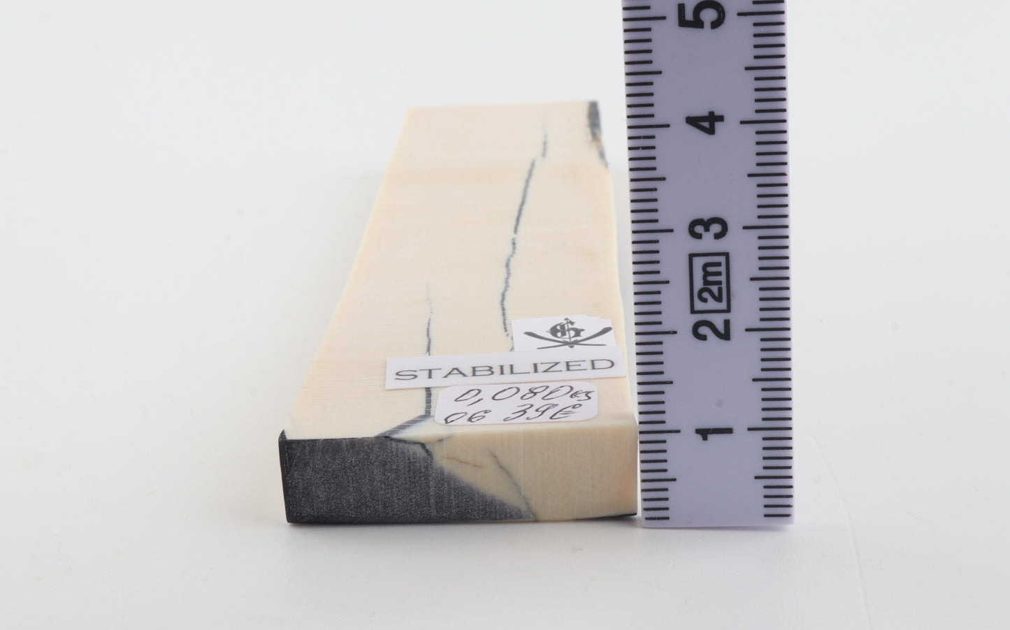 Stabilised mammoth ivory piece
