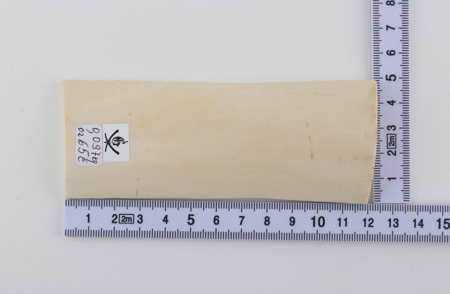 White mammoth ivory piece