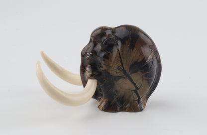 Carved woolly mammoth figurine